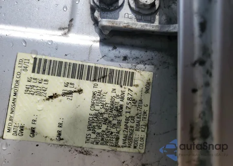 2011 Nissan Altima Base z USA, uszkodzony, nr VIN 1N4AL2AP4BC175877